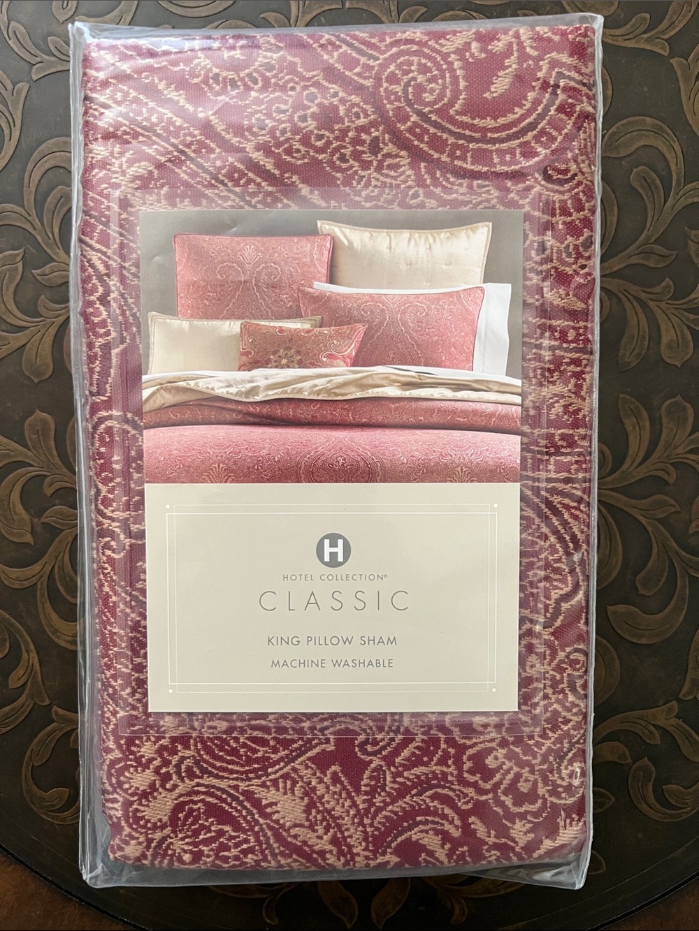 Hotel Collection Burgundy Paisley King Pillow Sham